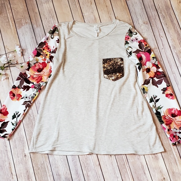 Sun n Moon Tops - Sun & Moon Floral Sleeved Top